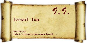 Izrael Ida névjegykártya